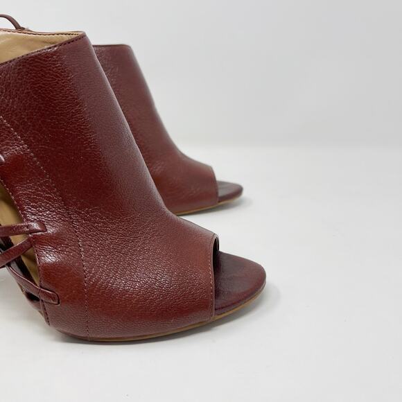 Banana Republic Womens 6.5 Brown Leather Deborah Lace Up Heels Cognac Gladiator - Picture 3 of 12